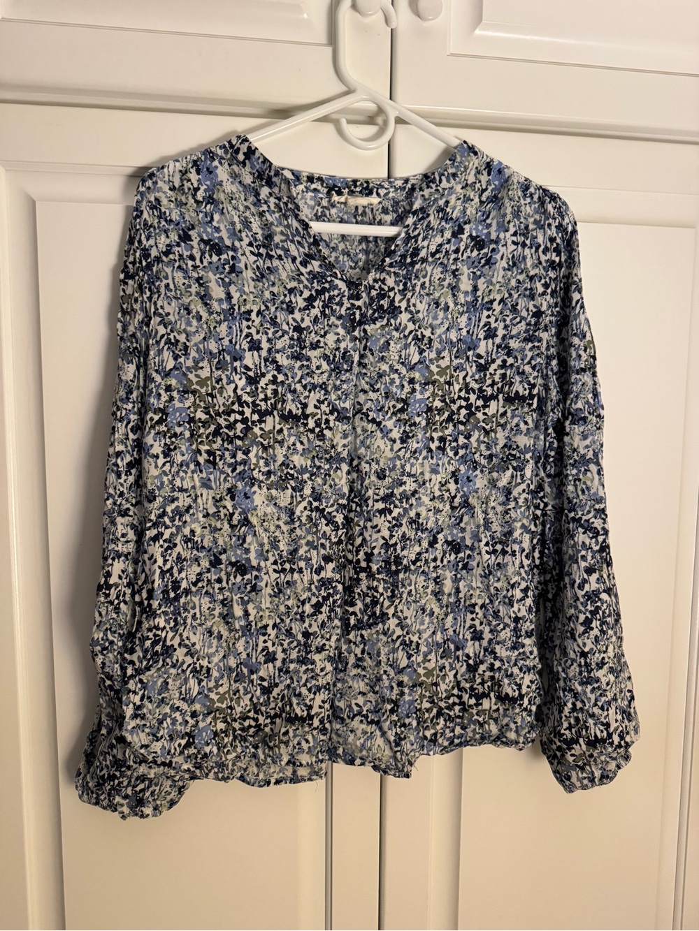 Caslon Blue Floral  Blouse